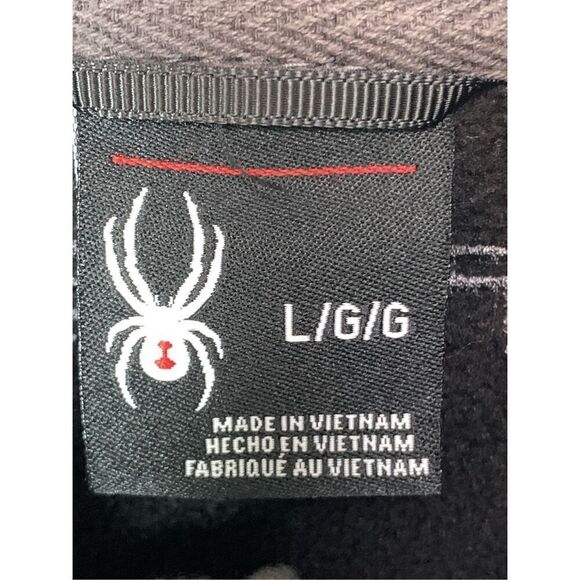 Spyder Men's Colorblock Mock Neck 1/4 Zip Pullover Sweater Blue Gray Size Large - Picture 6 of 8